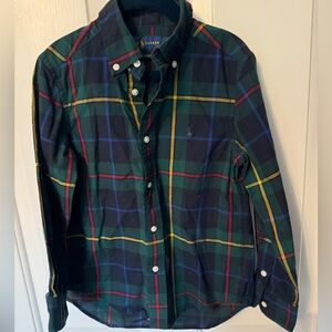 Black watch tartan button down